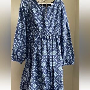 NBW Kit + Lili Blue Floral Boho Dress Sz 1OY